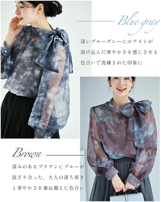 見た目は秋服 体感夏服 ブラウス