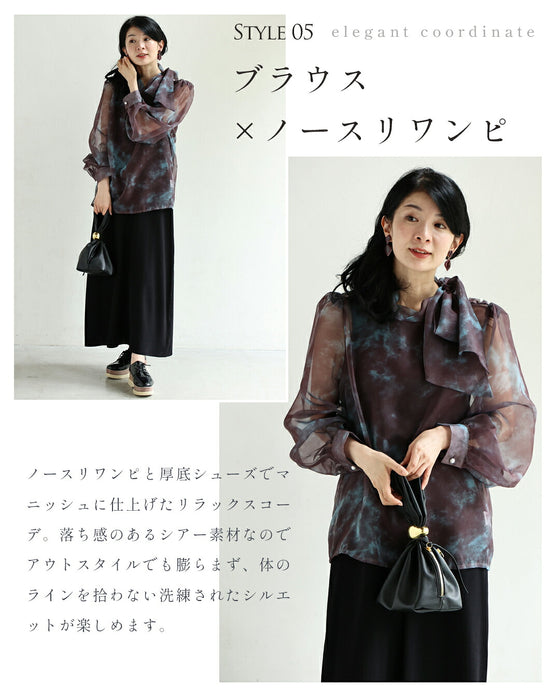 見た目は秋服 体感夏服 ブラウス