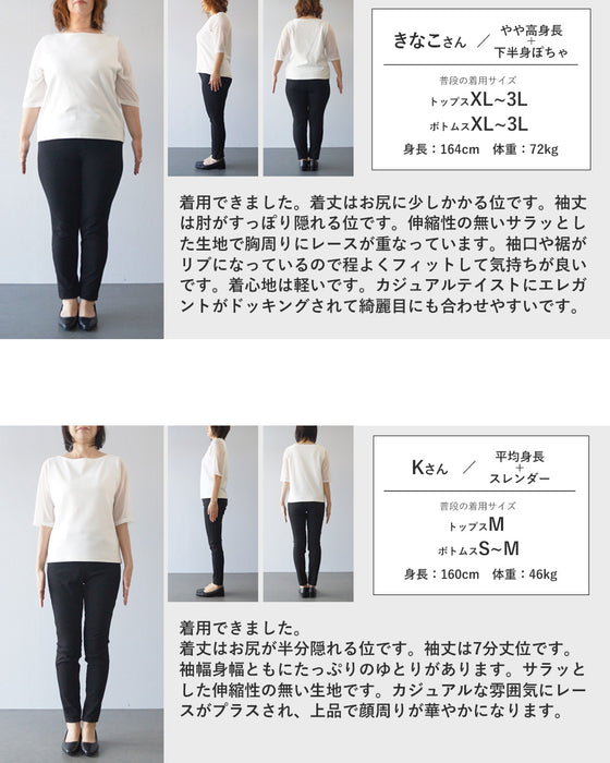 ひと匙添えたシアーレースの甘辛ミックスブルゾン