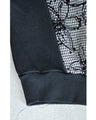 フロッキーの黒花画ブルゾン