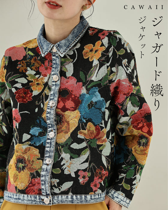 アートなジャガード織りジャケット