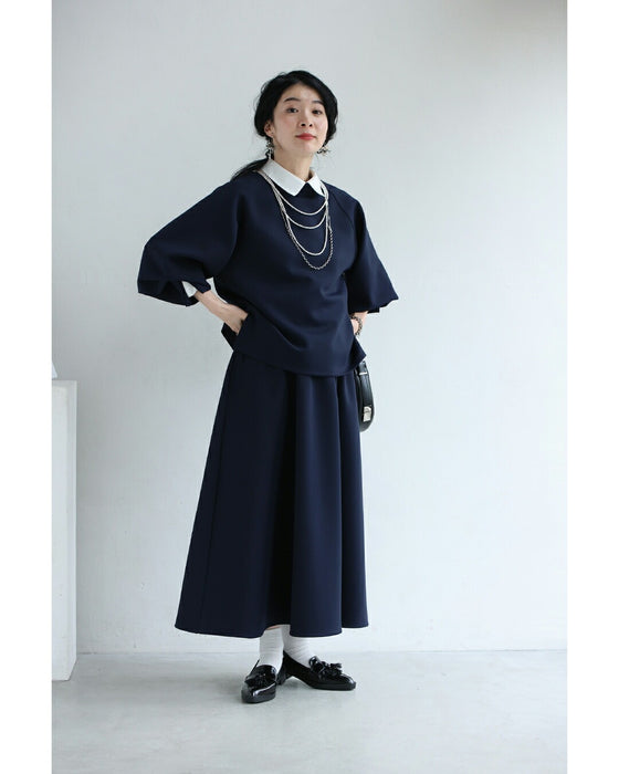 日常に馴染むエレガント。パールポワン袖プルオーバートップス