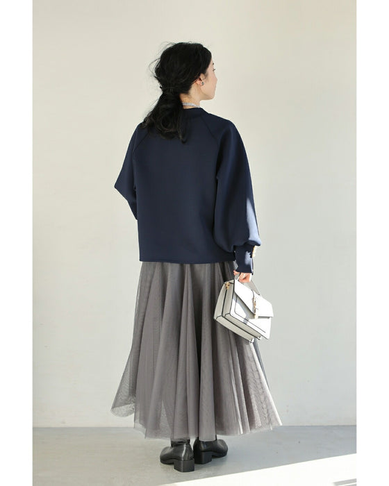 日常に馴染むエレガント。パールポワン袖プルオーバートップス