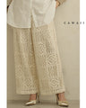 Majolica style lace wide pants