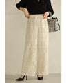 Majolica style lace wide pants