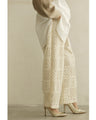 Majolica style lace wide pants