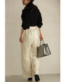 Majolica style lace wide pants