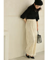 Majolica style lace wide pants