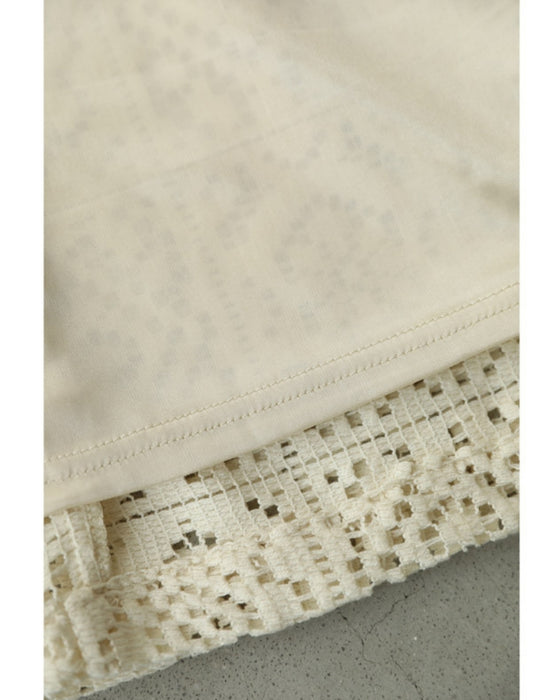 Majolica style lace wide pants
