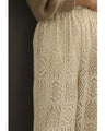 Majolica style lace wide pants