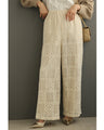 Majolica style lace wide pants