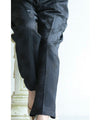 [Sale items cannot be returned or exchanged] Elegant floral jacquard center pleated pants