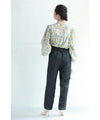 [Sale items cannot be returned or exchanged] Elegant floral jacquard center pleated pants
