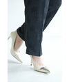 [Sale items cannot be returned or exchanged] Elegant floral jacquard center pleated pants