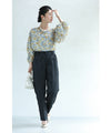 [Sale items cannot be returned or exchanged] Elegant floral jacquard center pleated pants