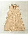Long gilet vest with two-tone fabrics on front and back
