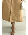 Long gilet vest with two-tone fabrics on front and back