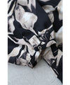 Stylish leaf pattern long dress