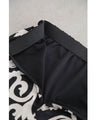 Elegant ivy pattern straight skirt with back slit
