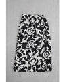 Elegant ivy pattern straight skirt with back slit