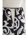 Elegant ivy pattern straight skirt with back slit