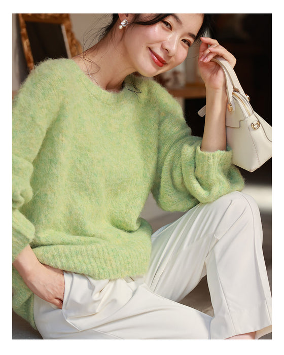 Breaking away from the safe route! Colorful knitwear is perfect for adults