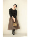 Rose bouquet sleeve knit top