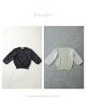 Rose bouquet sleeve knit top
