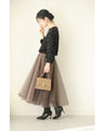 Rose bouquet sleeve knit top