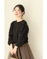 Rose bouquet sleeve knit top