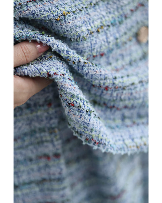 1日着ても疲れない。柔らかツイードノーカラージャケット