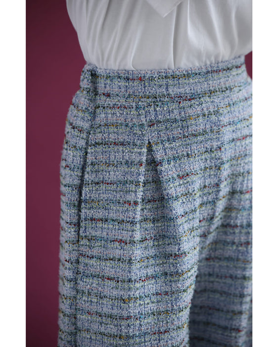 1日穿いても疲れない。柔らかツイードワイドパンツ