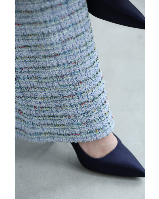 1日穿いても疲れない。柔らかツイードワイドパンツ