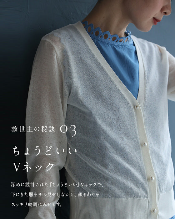 【アウトレット返品交換不可】CAWAII服に合わせるためのUVカットカーディガン