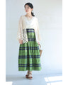 印象変わるチェックとストライプのリバーシブルミディアムスカート