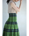 印象変わるチェックとストライプのリバーシブルミディアムスカート