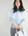 （手持ち服に）重ねて華やぐ 大人のヴェールブラウス