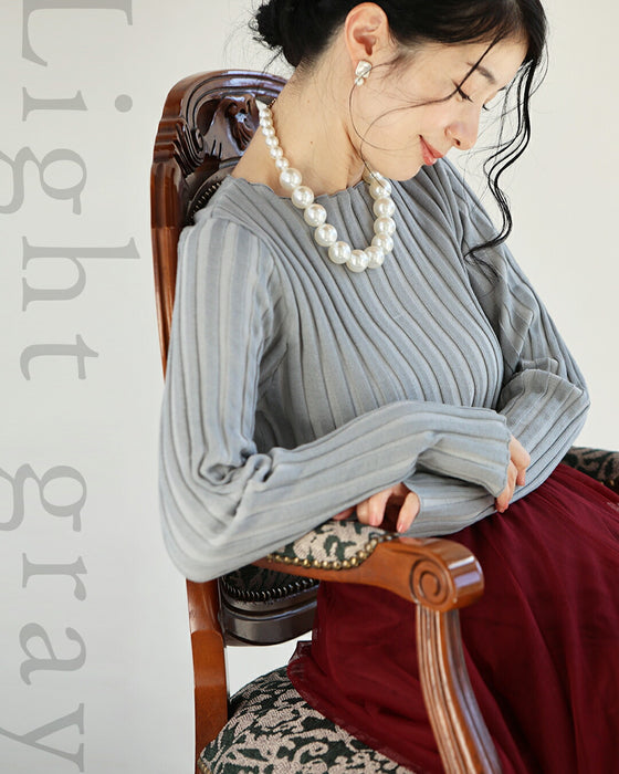 骨格似合わせ 上半身スッキリニット