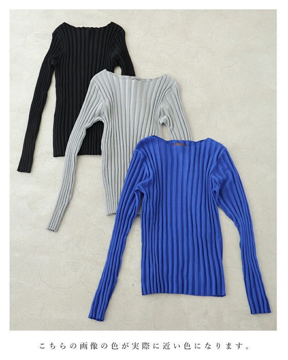 骨格似合わせ 上半身スッキリニット