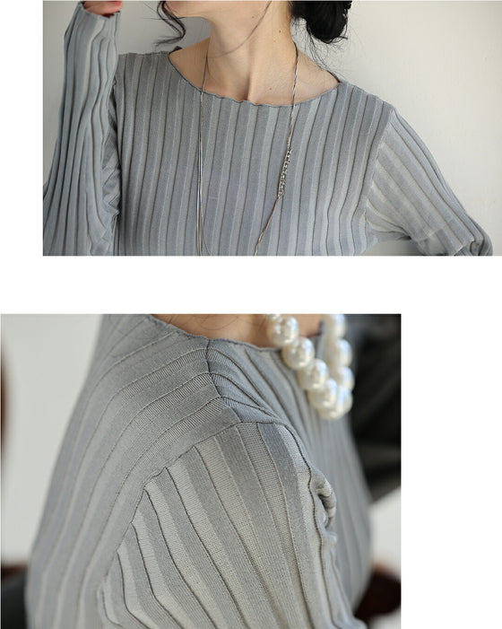 骨格似合わせ 上半身スッキリニット