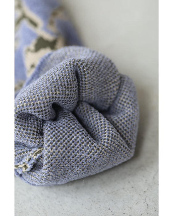 エレガントな花柄のモールジャガードニットプルオーバートップス