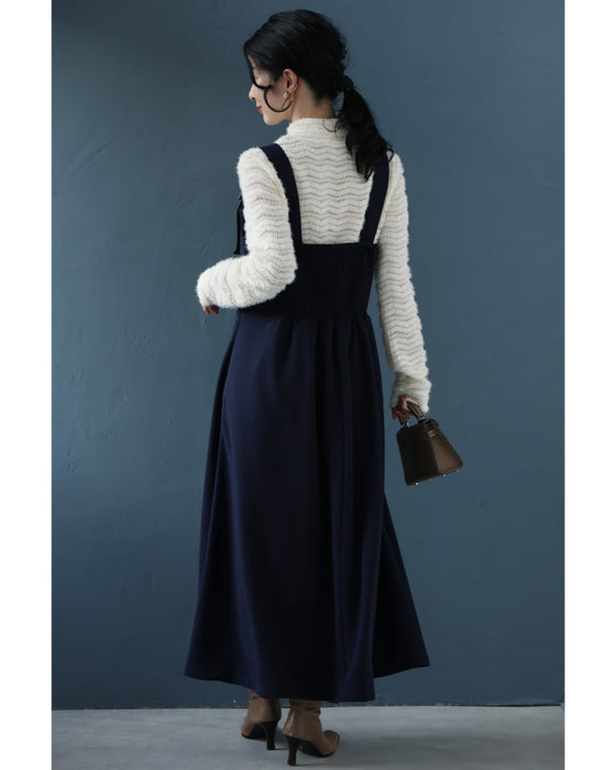 波うつラインの起毛レースインナートップス