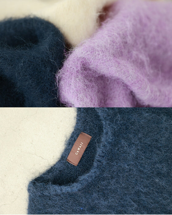 ふわっふわ モヘア風 ニットベスト