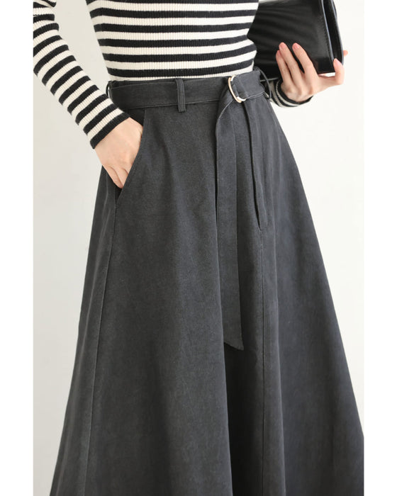 重ねて可愛いレイヤードロングスカート（インナー付き）