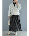 柔らかなマーガレットレースブルゾン