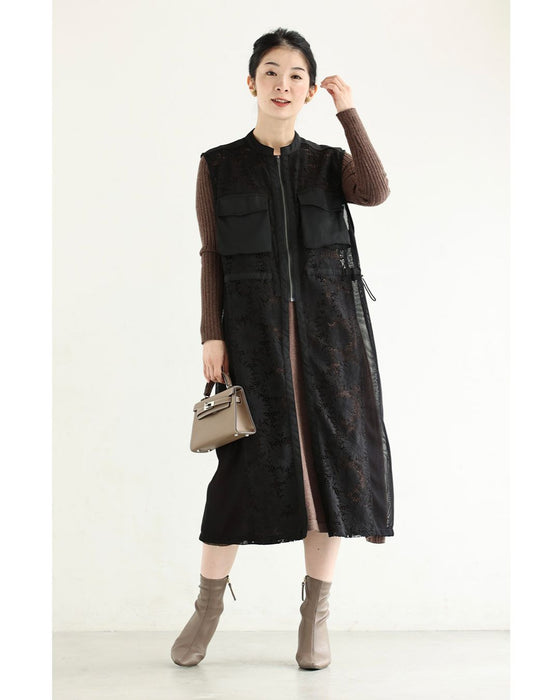 ガーベラレースの軽量ロングジレ