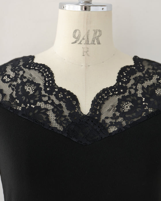 Warm fleece floral lace innerwear