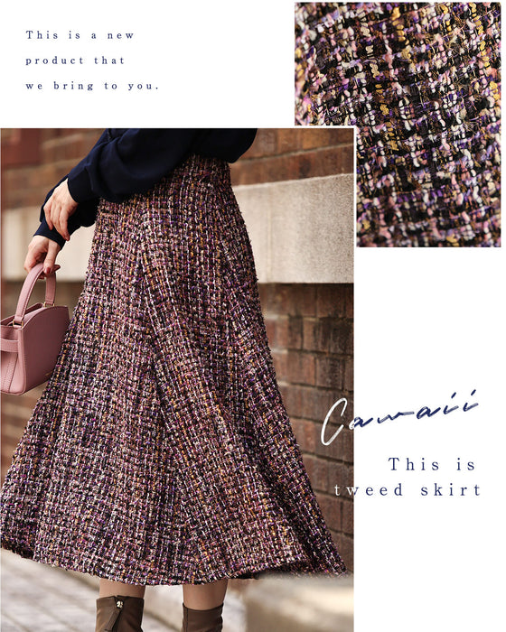 A soft tweed skirt that you can wear casually