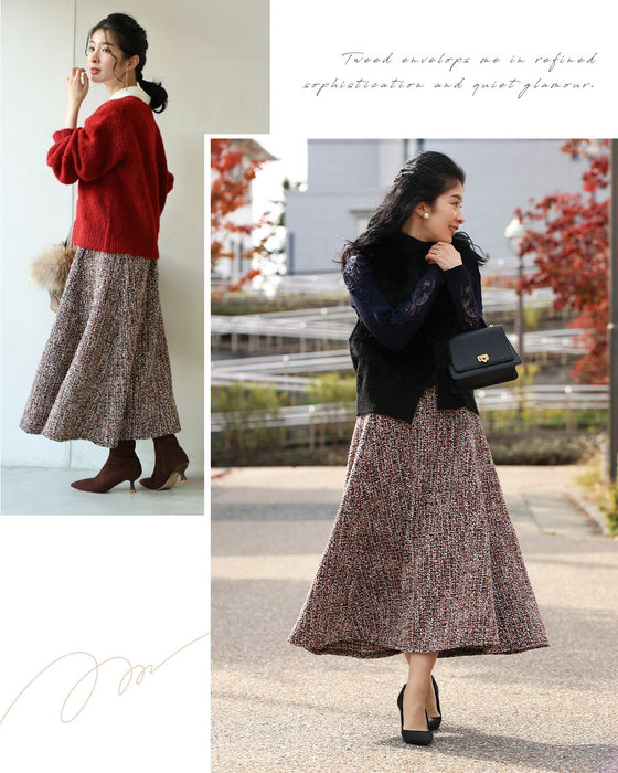 【予約商品】愛され続ける、クラシカルな魅力 ツイードスカート