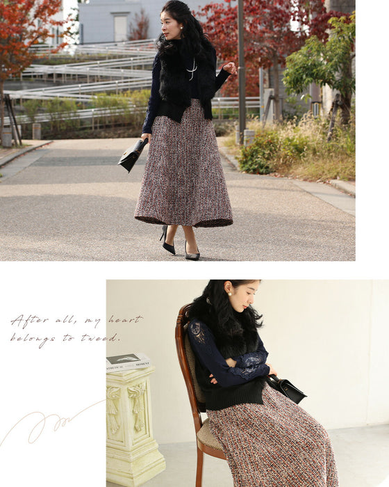 【予約商品】愛され続ける、クラシカルな魅力 ツイードスカート